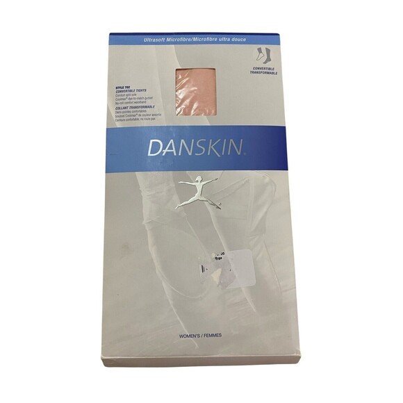 Danskin Convertible Dance Tights Adult Ballet Pink New Made In USA - Picture 1 of 4